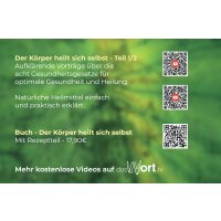 Der Körper heilt sich selbst - Visitenkarte 20er Pack